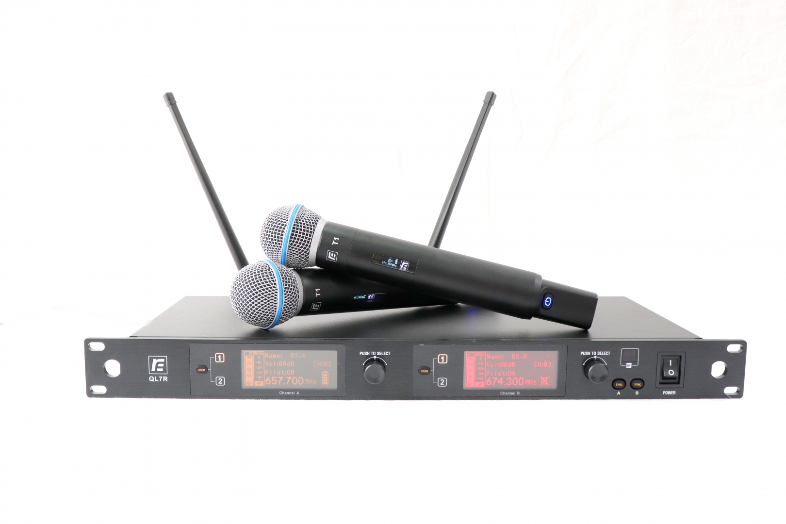 RFIntell QL7R/T1-A 651,800-683,400 МГц 2-канальная радиосистема с 2-мя ручными микрофонами в Наро-фоминске