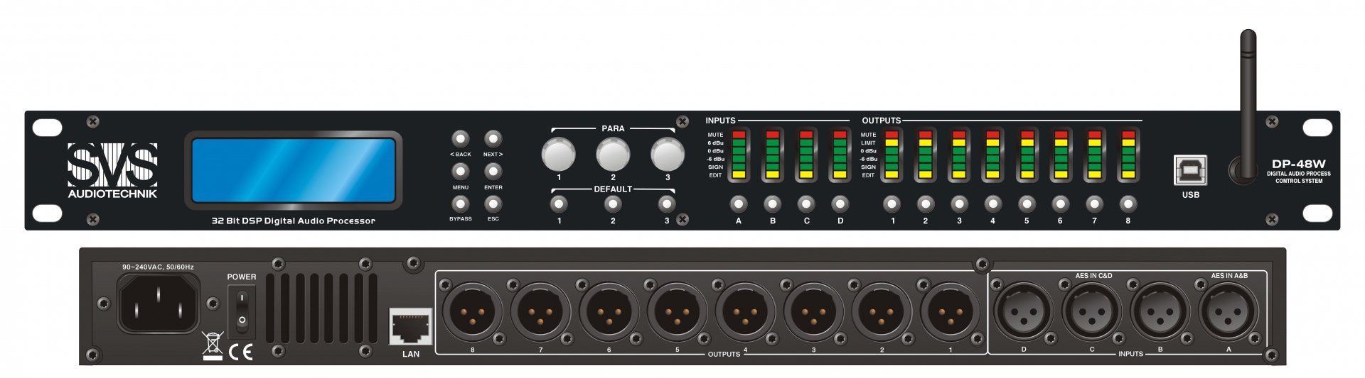 SVS Audiotechnik DP-48W Цифровой процессор: 4 входа 8 выходов в Наро-фоминске