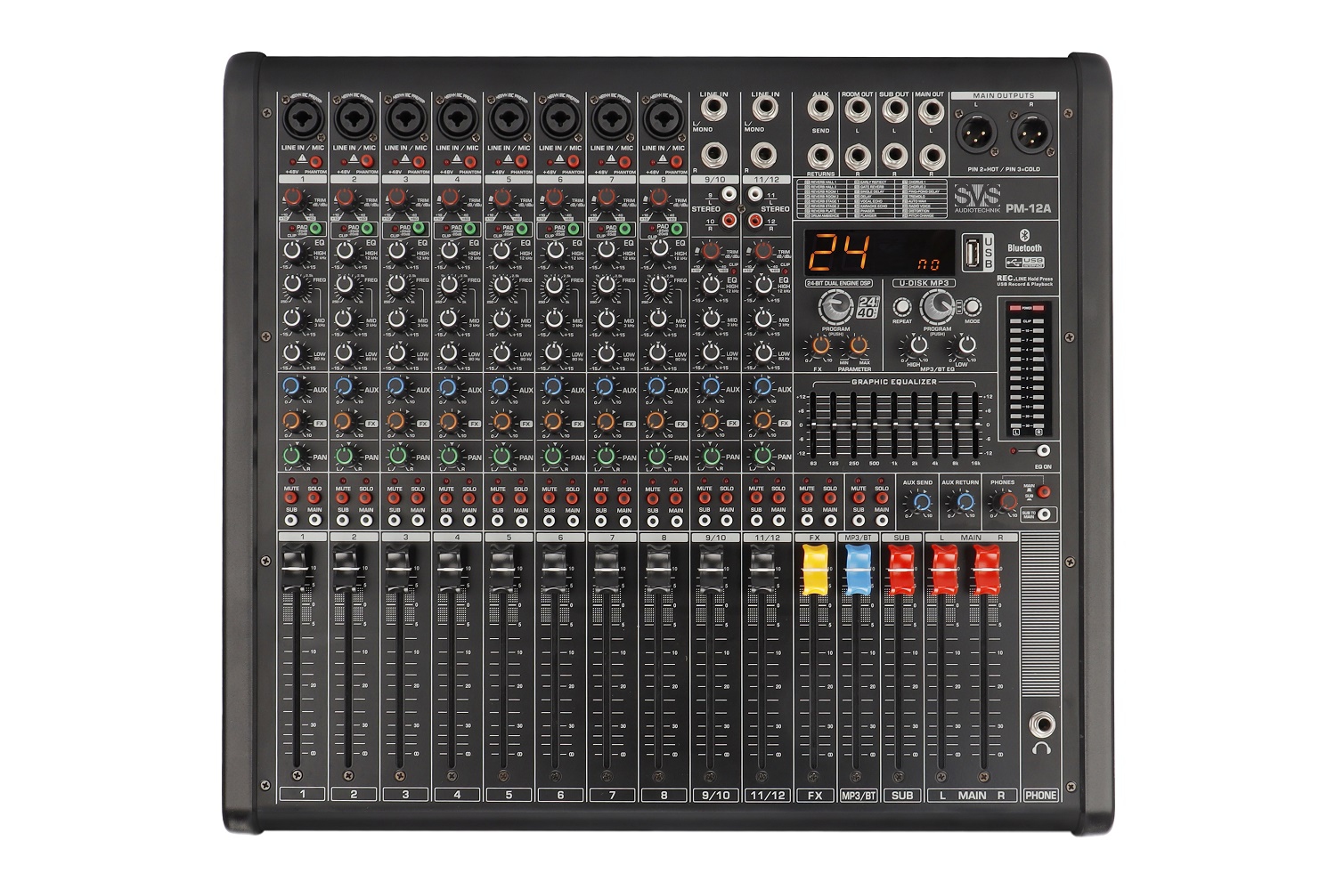 SVS Audiotechnik mixers PM-12A Активный аналоговый микшерный пульт, 12-канальный в Наро-фоминске